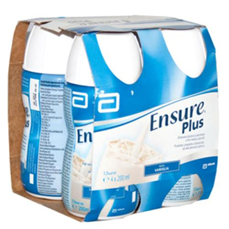 ENSURE PLUS VANIGLIA 4 BOTTIGLIE DA 200 ML - FarmaLucia