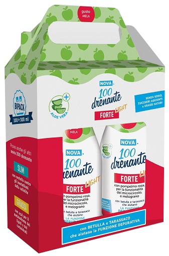 NOVA100 DRENANTE FORTE LIGHT CON ALOE 300+300 ML - FarmaLucia