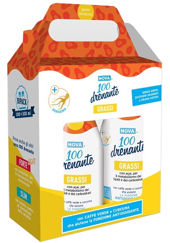 NOVA100 DRENANTE GRASSI CON GINSENG 300+300 ML - FarmaLucia