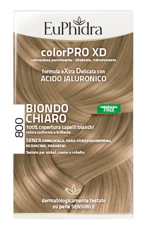 EUPHIDRA COLORPRO XD 800 BIONDO CHIARO GEL COLORANTE CAPELLI IN FLACONE + ATTIVANTE + BALSAMO + GUANTI - FarmaLucia