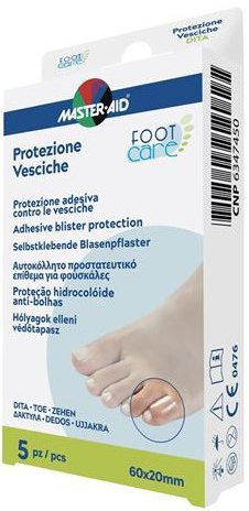 IDROCOLLOIDE MASTER-AID FOOTCARE VESCICHE DITA 60X20 MM 5 PEZZI A2 - FarmaLucia