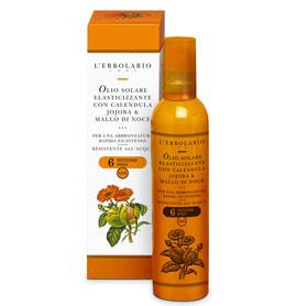 OLIO SOLARE ELASTICIZZANTE CALENDULA/JOJOBA/MALLO DI NOCE SPF6 100 ML - FarmaLucia