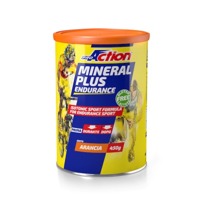 PROACTION MINERAL PLUS ENERGETICO E SALINO ISOTONICO ALL'ARANCIA 450 G - FarmaLucia