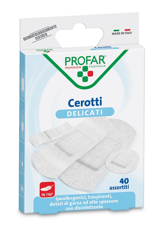 CEROTTO TESSUTO NON TESSUTO DELICATO ASSORTITI 40 PEZZI PROFAR - FarmaLucia