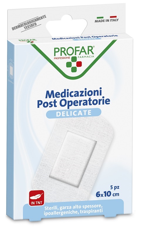 MEDICAZIONE POST OPERATORIA STERILE GARZA ANTIADERENTE 6X10 CM 5 PEZZI PROFAR - FarmaLucia