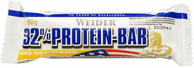 WEIDER 32% PROTEIN BARRETTA BANANA/CIOCCOLATO BIANCO 60 G - FarmaLucia