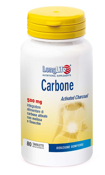 LONGLIFE CARBONE ATTIVATO 80 TAVOLETTE DIVISIBILI - FarmaLucia