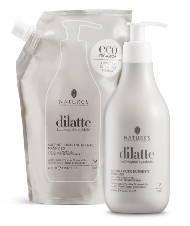 NATURE'S DILATTE SAPONE LIQUITO MANI/VISO RICARICA 400 ML - FarmaLucia