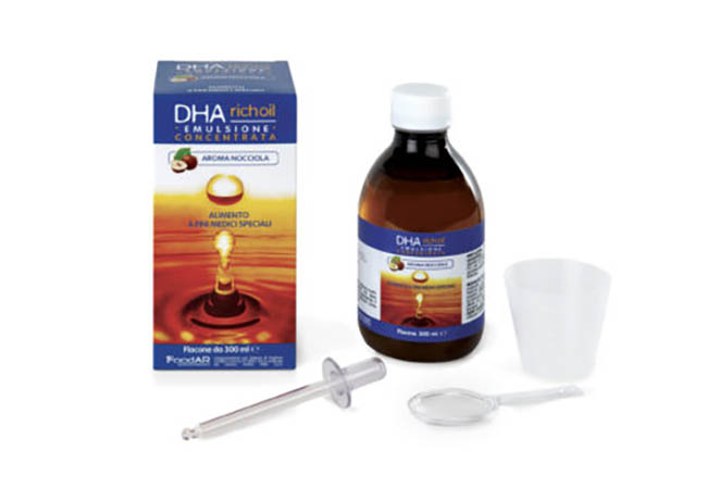 DHA RICHOIL SCIROPPO AL 25% DI DHA DI ORIGINE ALGALE GUSTO MANDORLA 30 ML - FarmaLucia
