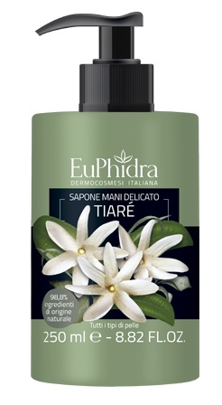EUPHIDRA SAPONE LIQUIDO MANI TIARE' IN FLACONE CON ETICHETTA DISPENSER - FarmaLucia