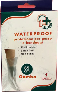WATERPROOF PROTEZIONE PER GESSO E BENDAGGI PER GAMBA 65 CM RIUTILIZZABILE - FarmaLucia