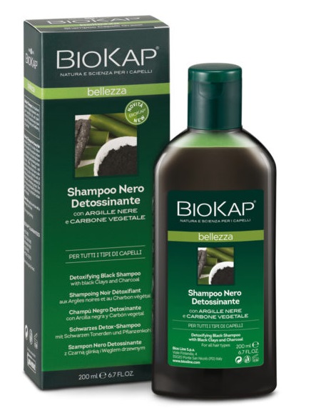 BIOKAP BELLEZZA SHAMPOO NERO DETOSSINANTE 200 ML BIOSLINE - FarmaLucia