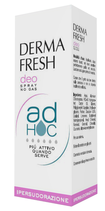 DERMAFRESH DEO SPRAY NO GAS AD HOC IPERSUDORAZIONE DEODORANTE 100 ML - FarmaLucia