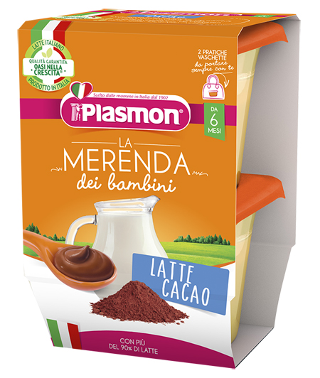 PLASMON LA MERENDA DEI BAMBINI MERENDE LATTE CACAO ASETTICO 2 X 120 G - FarmaLucia
