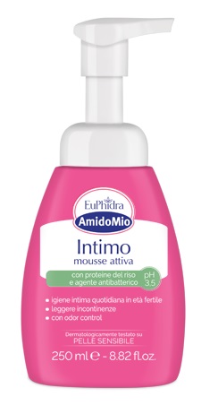 EUPHIDRA AMIDOMIO INTIMO MOUSSE ATTIVA PH 3,5 250 ML - FarmaLucia