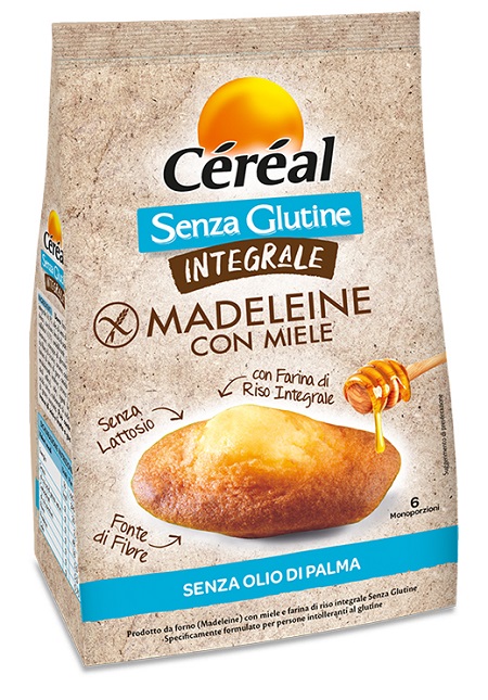 CEREAL SENZA GLUTINE INTEGRALE MADELEINE CON MIELE 170 G - FarmaLucia