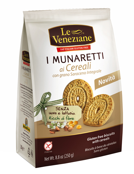LE VENEZIANE MUNARETTI BISCOTTI CEREALI GRANO SARACENO INTEGRALE 250 G - FarmaLucia