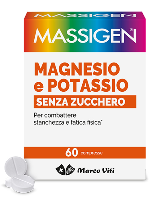 MASSIGEN MAGNESIO POTASSIO SENZA ZUCCHERI 60 COMPRESSE - FarmaLucia