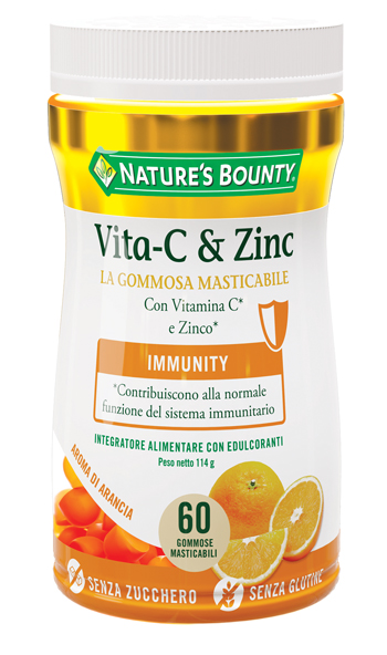 NATURE'S BOUNTY VITA-C&ZINC 60 GOMMOSE - FarmaLucia