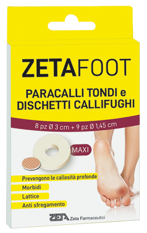 ZETAFOOT PARACALLO TONDO 8 PEZZI + DISCHETTO CALLIFUGO 9 PEZZI - FarmaLucia