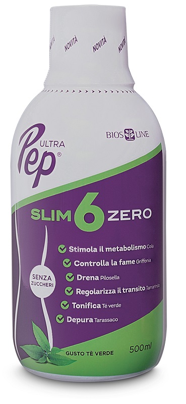 ULTRA PEP SLIM 6 ZERO TE' VERDE 500 ML BIOSLINE - FarmaLucia