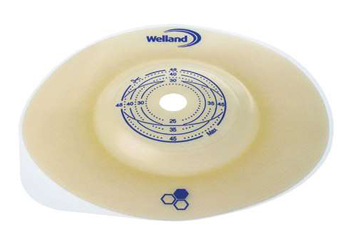 PLACCA PER COLOSTOMIA CONVESSA RITAGLIABILE AURUM2 DIAMETRO 13-25 MM FLANGIA 45 MM 5 PEZZI - FarmaLucia