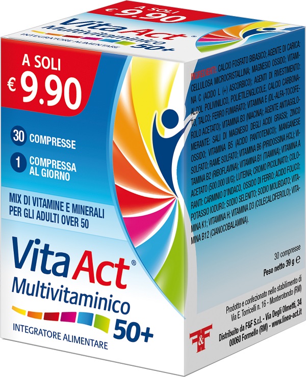 VITA ACT MULTIVITAMINICO 50+ 30 COMPRESSE - FarmaLucia