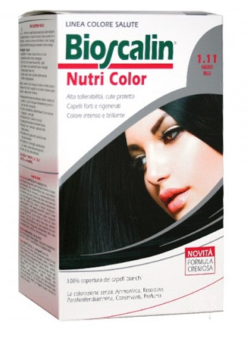 BIOSCALIN NUTRI COLOR 1,11 NERO BLU SINCROB 124 ML - FarmaLucia