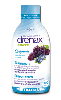 DRENAX FORTE ORIGINALE CON MIRTILLO E UVA 300 ML - FarmaLucia