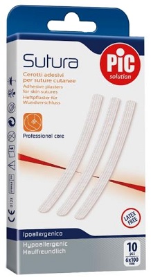CEROTTO PER SUTURA PIC SOLUTION 6 X 100 MM 10 PEZZI - FarmaLucia