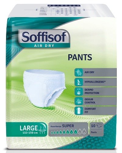 PANNOLONE SOFFISOF AIR DRY PANTS SUPER LARGE 10 PEZZI - FarmaLucia