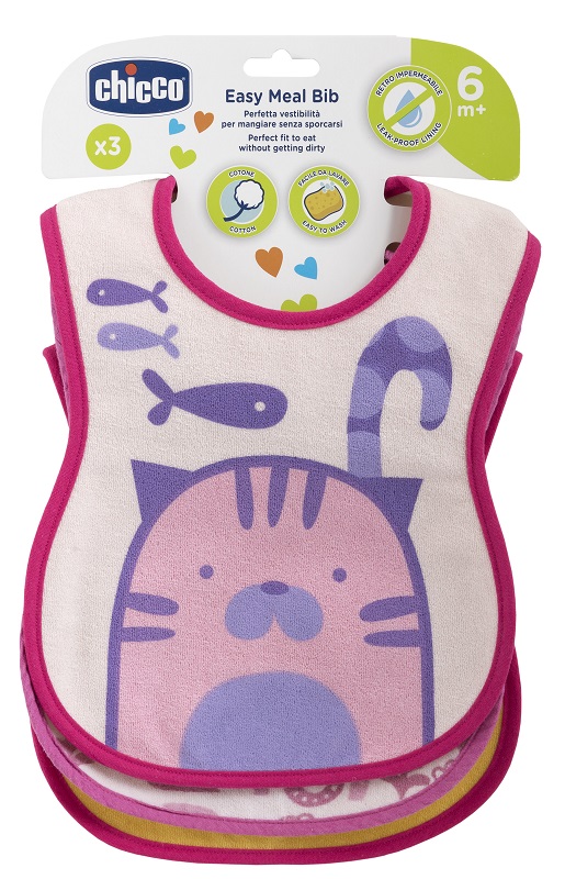 CHICCO BAVAGLINO PAPPA 6M 3 PEZZI GIRL - FarmaLucia