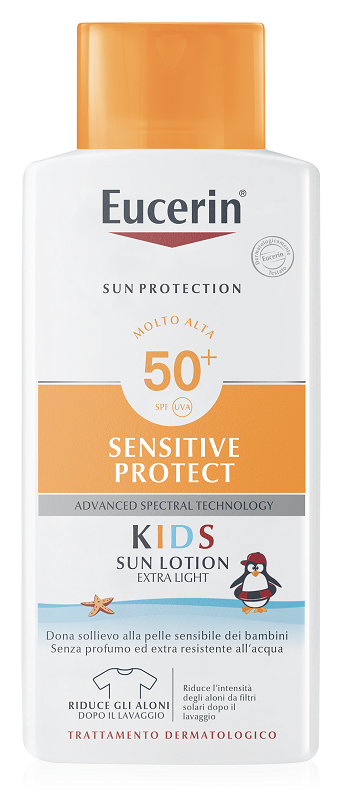 EUCERIN SUN PROTECTION SPF 50+ SENSITIVE PROTECT KIDS SUN LOTION EXTRA LIGHT 400 ML - FarmaLucia