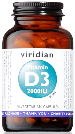 VIRIDIAN VITAMIN D3 2000IU 60CPS - FarmaLucia