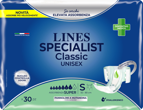 PANNOLONE MUTANDA LINES SPECIALIST CLASSIC MP SUPER 30 PEZZI - FarmaLucia