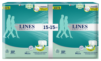 PANNOLONE A MUTANDA LINES SPECIALIST SUPER MM 30 PEZZI - FarmaLucia