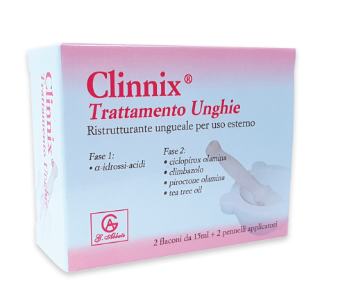 CLINNIX TRATTAMENTO UNGHIE 2 FLACONI 15 ML + 2 PENNELLI APPLICATORI - FarmaLucia
