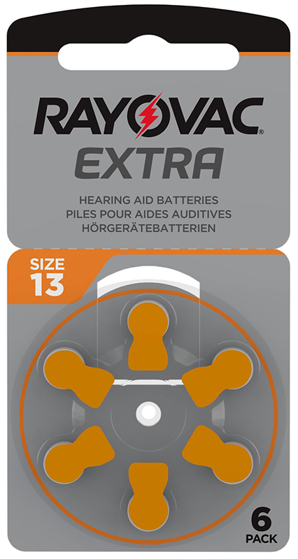 BATTERIA MODELLO 13 PER AMPLIFICATORE ACUSTICO 6 PEZZI - FarmaLucia