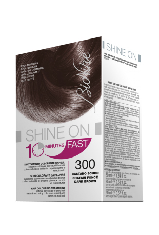 BIONIKE SHINE ON FAST TRATTAMENTO COLORANTE CAPELLI CASTANO SCURO 300 FLACONE 60 ML + TUBO 60 ML - FarmaLucia