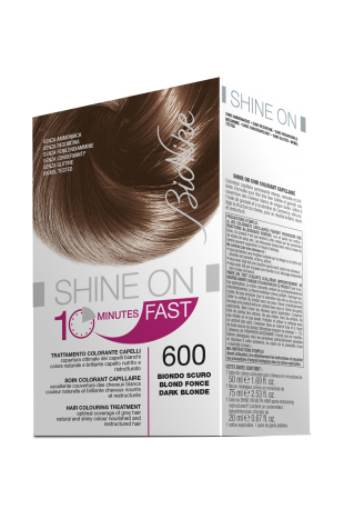 BIONIKE SHINE ON FAST TRATTAMENTO COLORANTE CAPELLI BIONDO SCURO 600 FLACONE 60 ML + TUBO 60 ML - FarmaLucia
