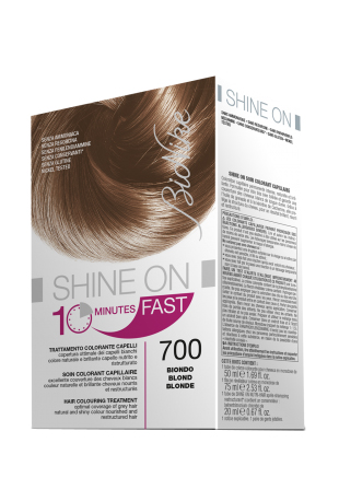 BIONIKE SHINE ON FAST TRATTAMENTO COLORANTE CAPELLI BIONDO 700 FLACONE 60 ML + TUBO 60 ML - FarmaLucia