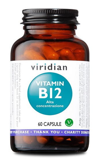 VIRIDIAN VITAMIN B12 HIGH POTENCY 60 CAPSULE VIRIDIAN VITAMINA B12 ALTA CONCENTRAZIONE - FarmaLucia
