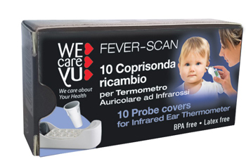 COPPELLE RICAMBIO PER TERMOMETRO INFRAROSSI WECAREYU FEVER-SCAN 10 PEZZI - FarmaLucia