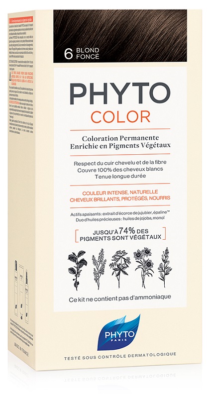 PHYTOCOLOR 6 BIONDO SCURO 1 LATTE+ 1 CREMA + 1 MASCHERA + 1 PAIO DI GUANTI - FarmaLucia