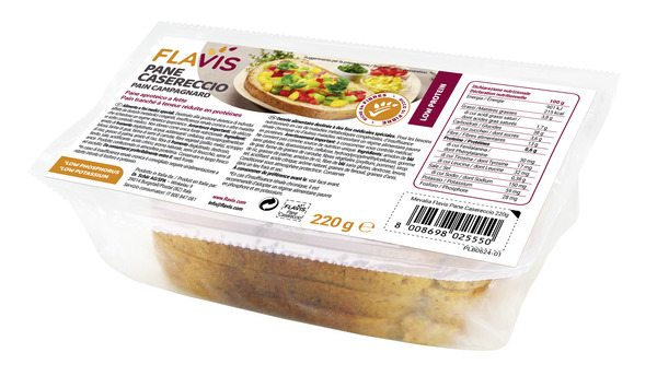 FLAVIS PANE CASERECCIO PANE APROTEICO A FETTE 220 G - FarmaLucia