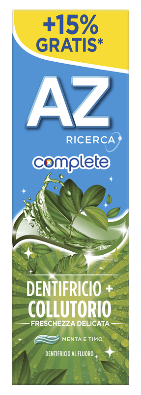 AZ COMPLETE DENTIFRICIO + COLLUTORIO FRESCHEZZA DELICATA 75 ML - FarmaLucia