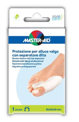 PROTEZIONE MASTER-AID FOOTCARE PER ALLUCE VALGO CON SEPARATORE DITA INTEGRATO 1 PEZZO D9 - FarmaLucia