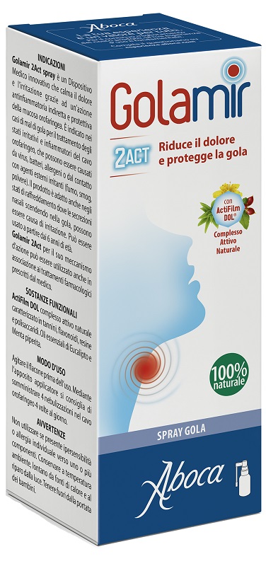 GOLAMIR 2ACT SPRAY 30 ML NO ALCOOL ADULTI E BAMBINI DA UN ANNO DI ETA' - FarmaLucia