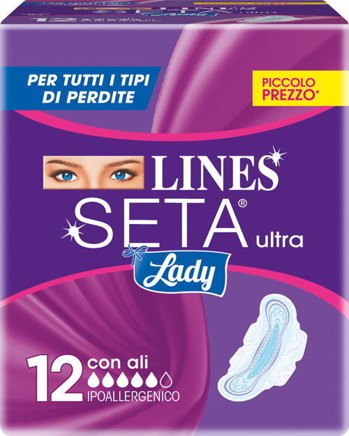 LINES SETA ULTRA LADY CON ALI 12 PEZZI - FarmaLucia