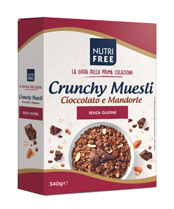 NUTRIFREE CRUNCHY MIX CIOCCOLATO E MANDORLE 340 G - FarmaLucia
